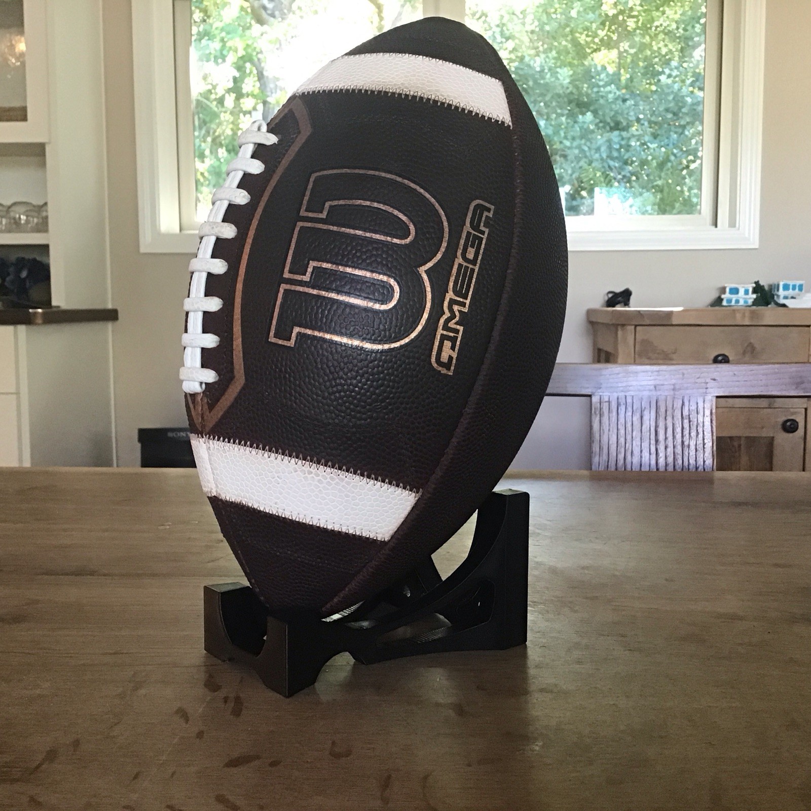 Wilson OMEGA Leather Football Game Prepped, Mudded, NFHS/College