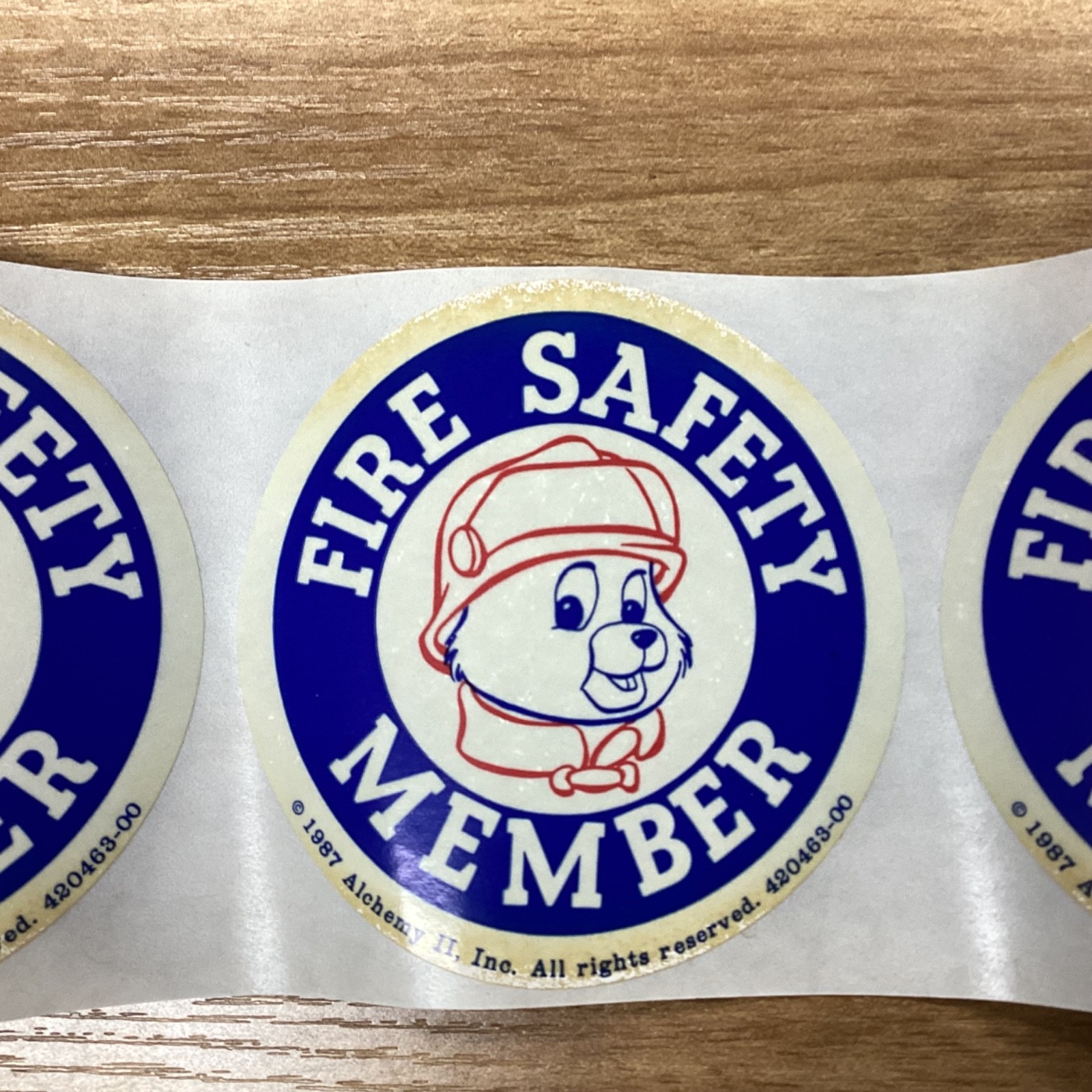 RARE 1987 Teddy Ruxpin FIRE SAFETY MEMBER Stickersx5 Jr Fire Patrol 420463-00 3