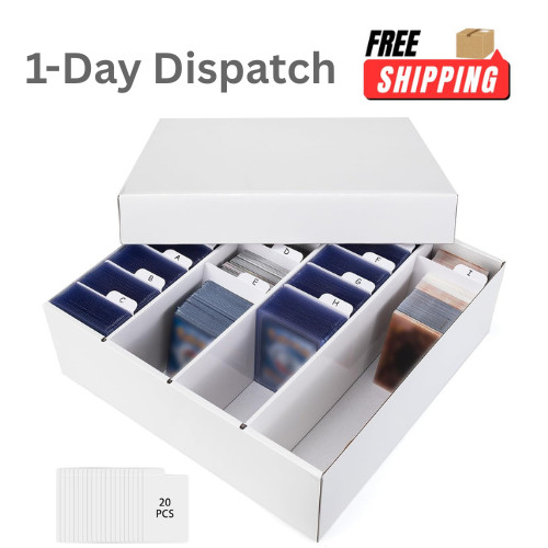 4 Row 3200 Count Trading Card Storage Box – White