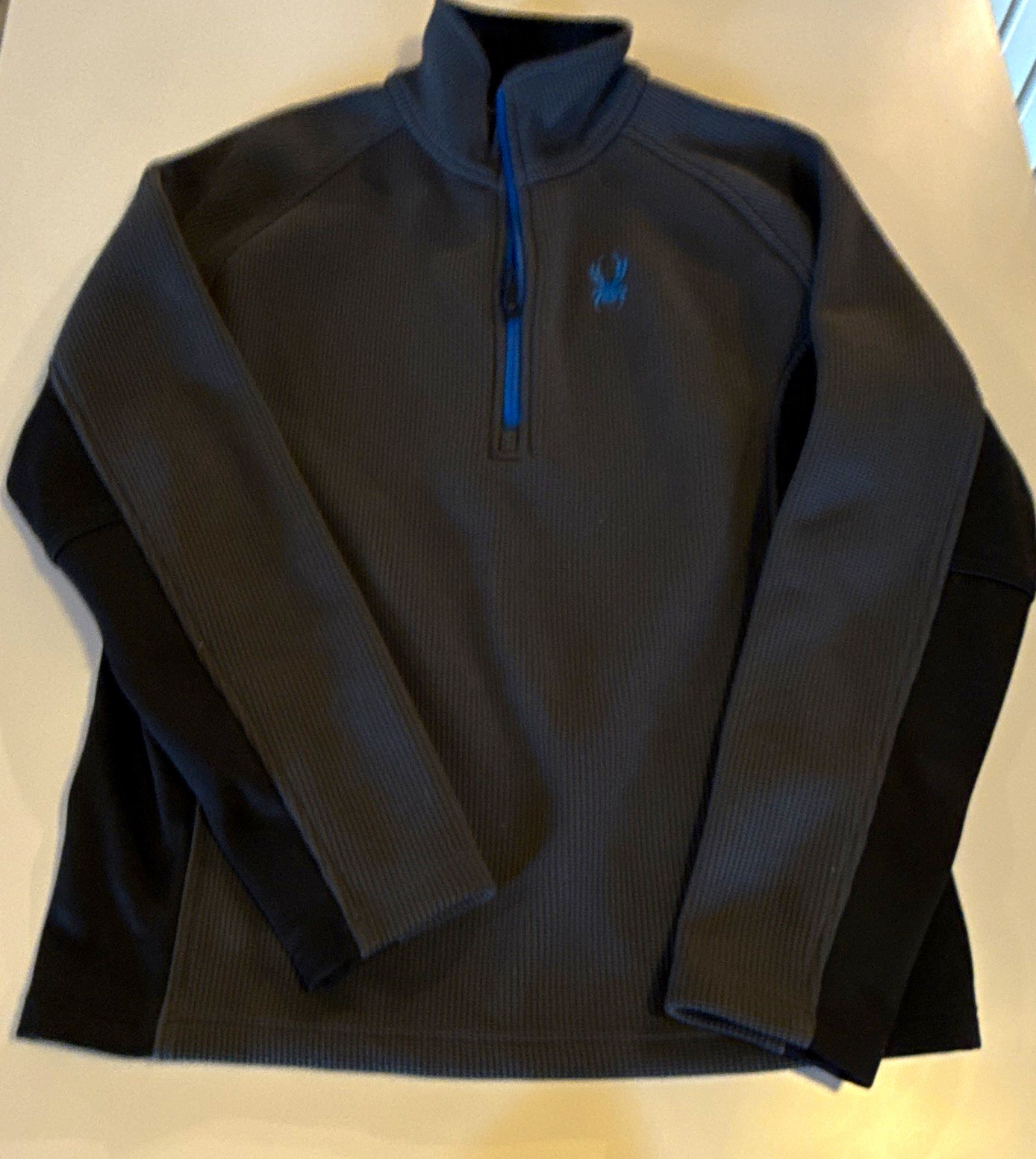 Spyder Men’s M Black 1/4 Zip Mock Neck Pullover Polyester Active MPN 1299048