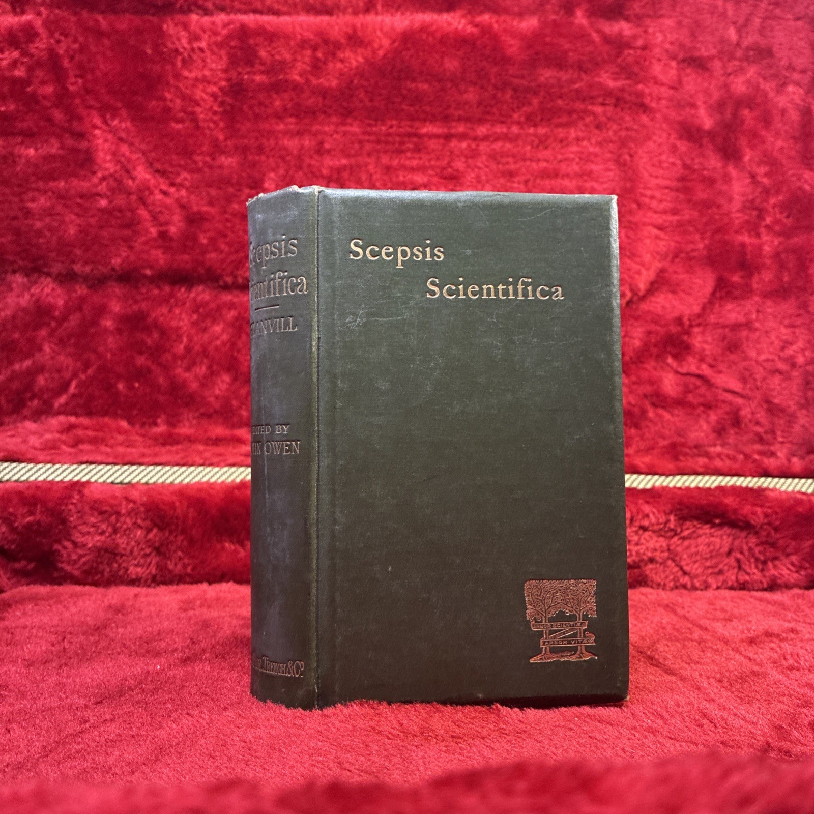 1885 Scepsis Scientifica Joseph Glanvill John Owen Gilt