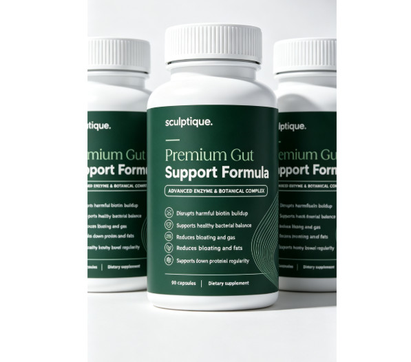（3 pack）Sculptique Premium Gut Support Formula - 90 Cap