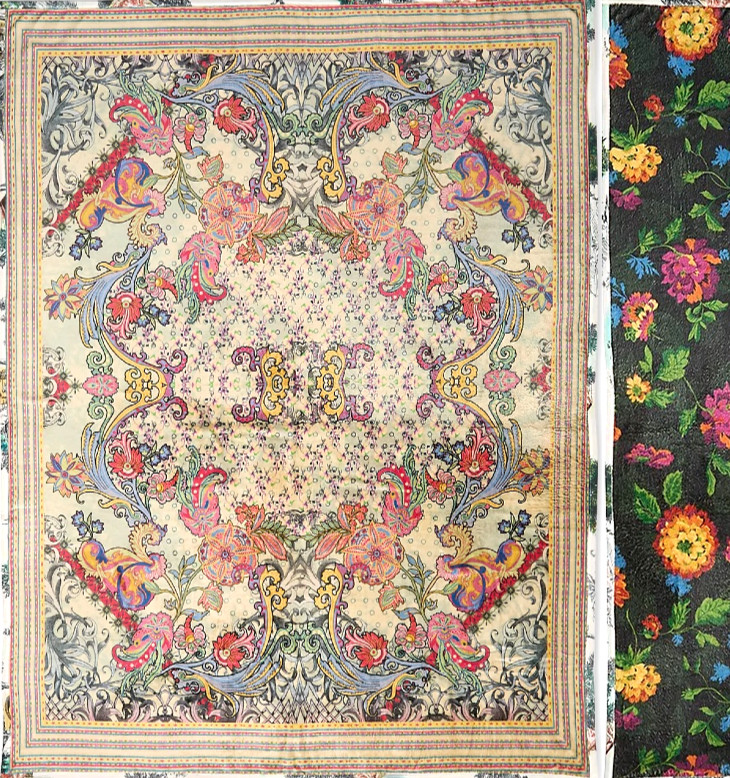 BNWT Johnny Was Akai Reversible Blanket with Travel Bag Floral 68x53 $148