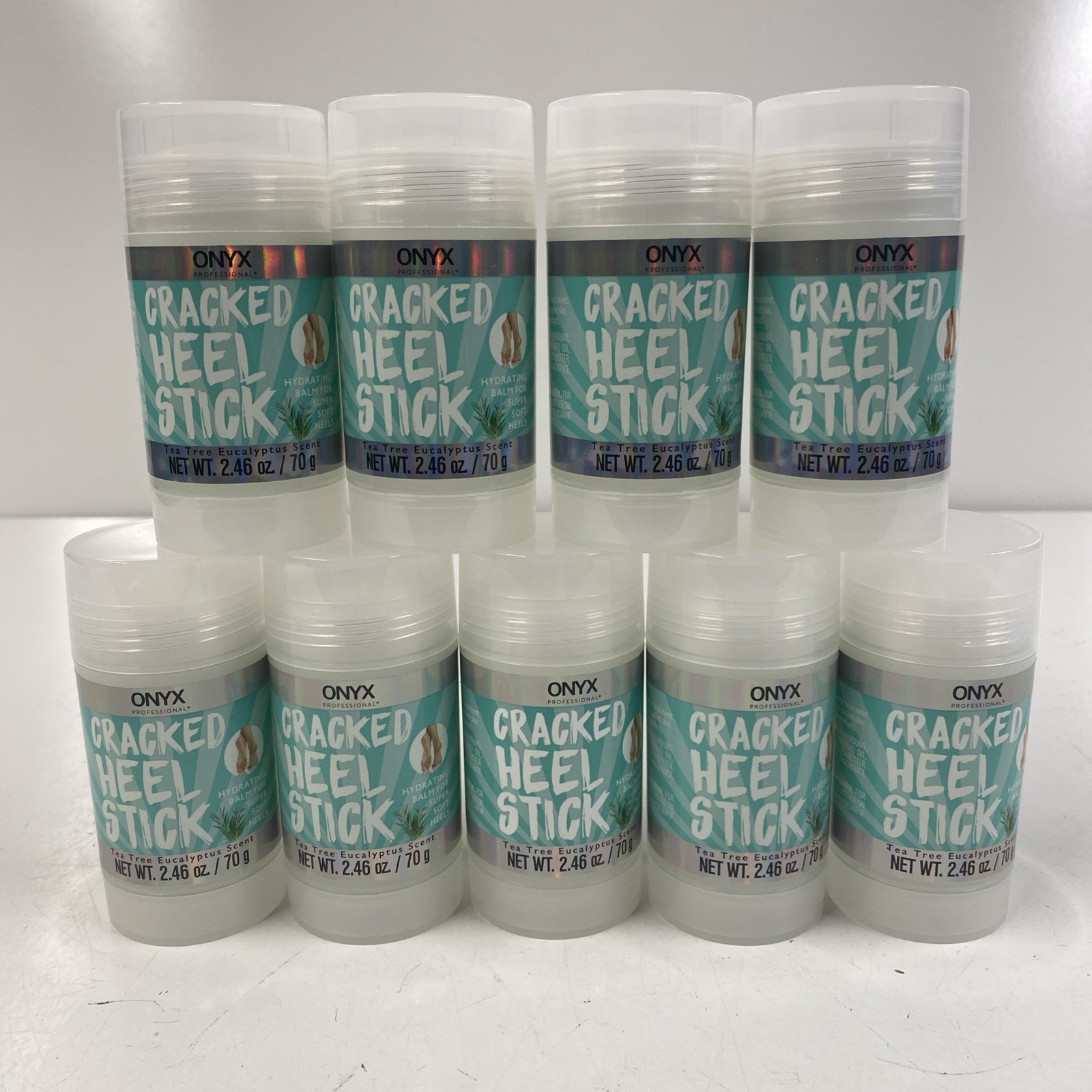 LOT 9 ONYX Cracked Heel Stick 2.46 Oz TEA TREE EUCALYPTUS Balm Foot Moisturizer