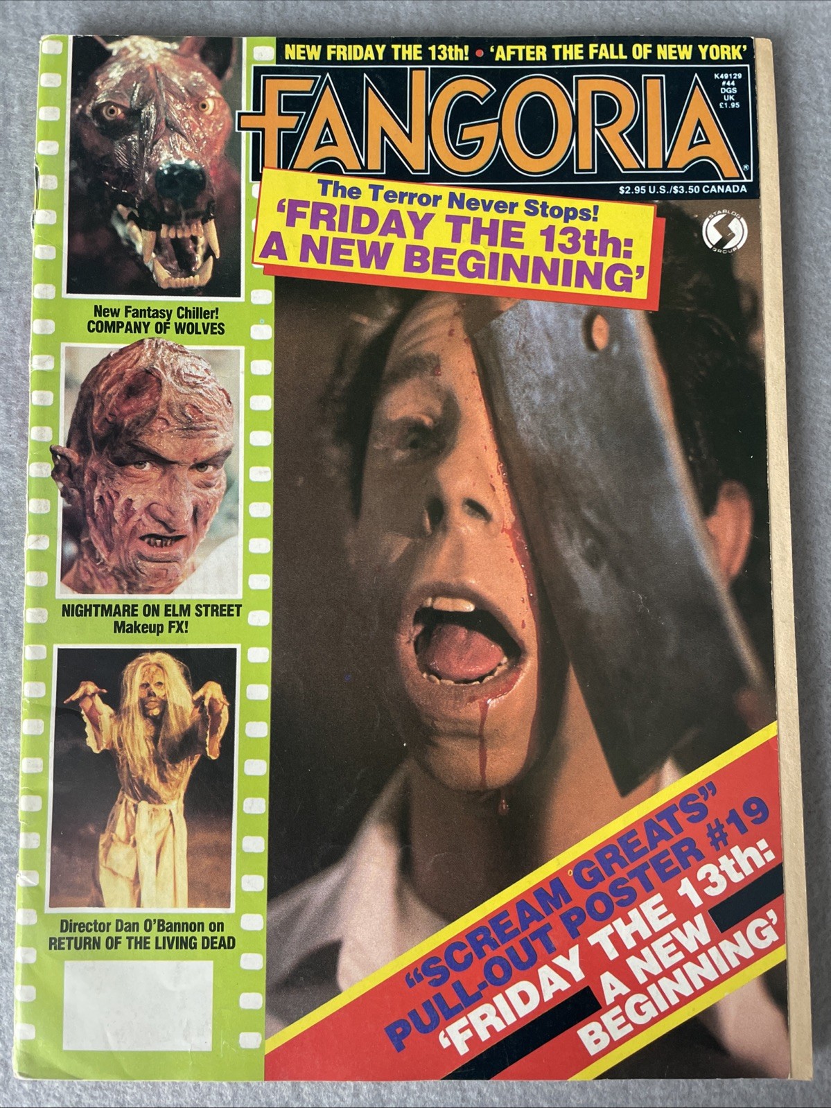 FANGORIA HORROR MAGAZINE #44 MAY 1985, FRIDAY THE 13 th, w POSTER, **READ***