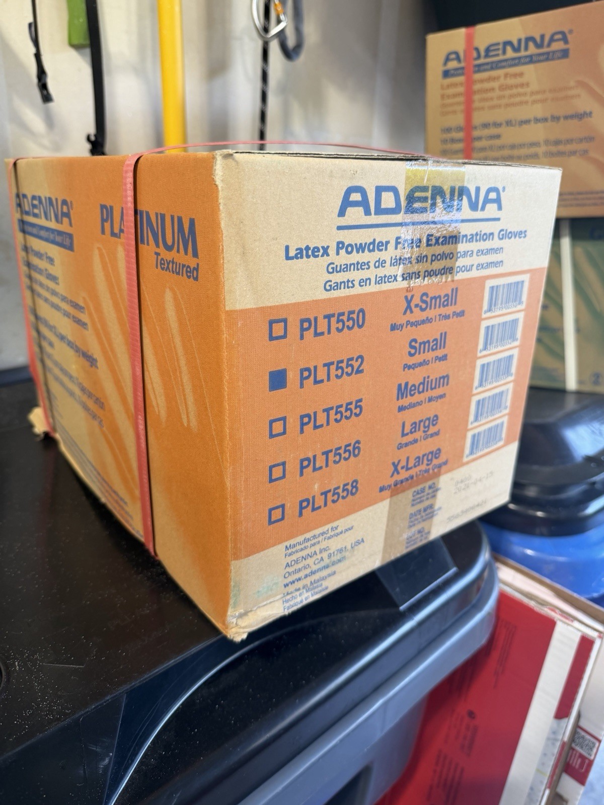Adenna Platinum Textured Latex Examination Gloves Small 10 boxes/1000 pcs/1 case