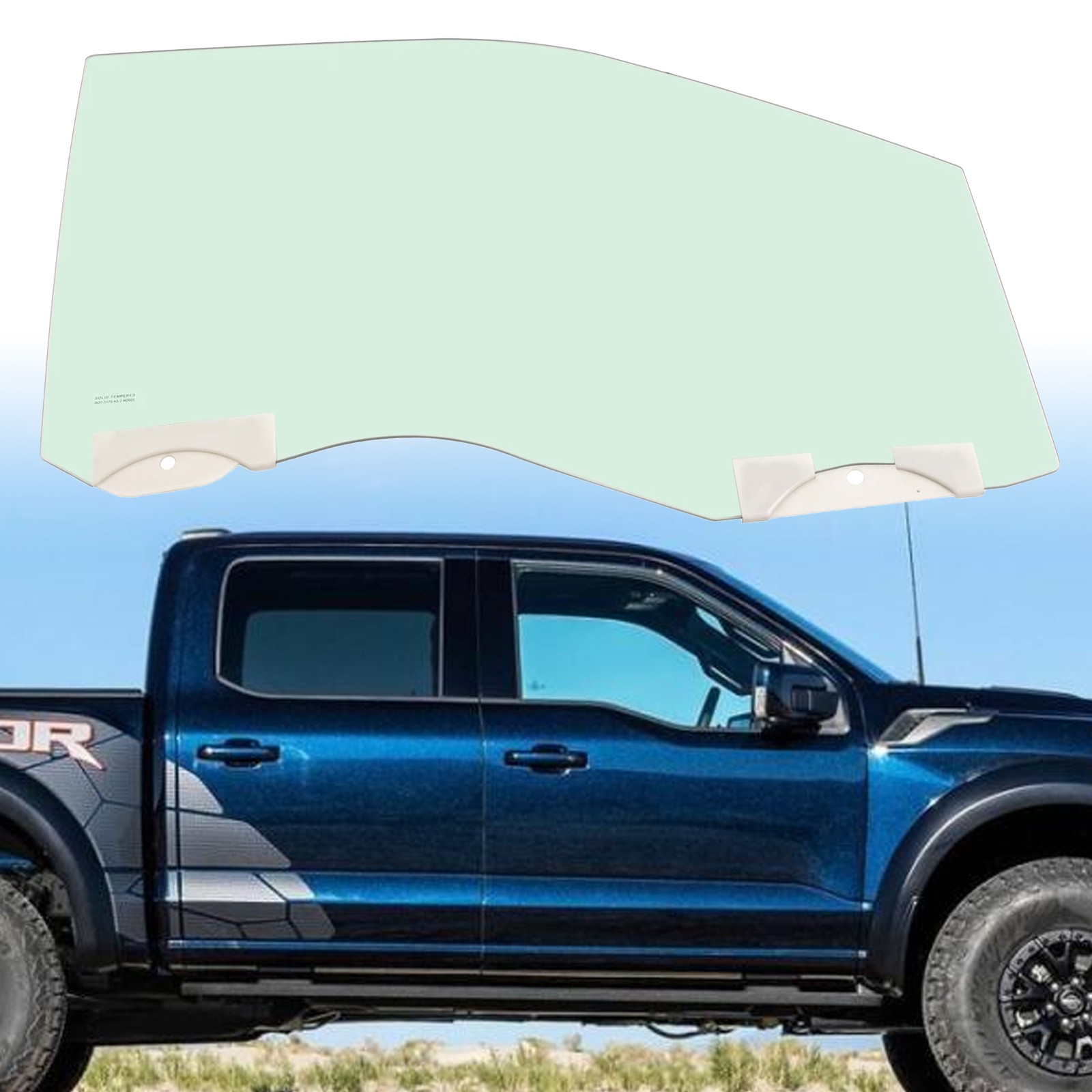 Fits 2017-24 Ford F-150 2015-2024 /F-250 Front Passenger Side Door Glass Window