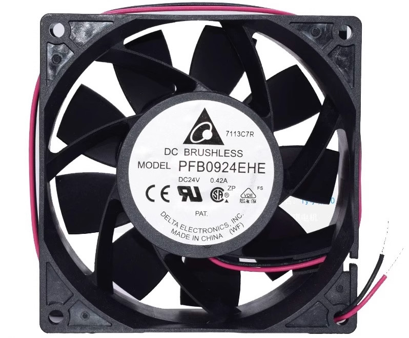 Delta PFB0924EHE DC24V 0.42A 9238 9CM 2-Wire Inverter Cooling Fan