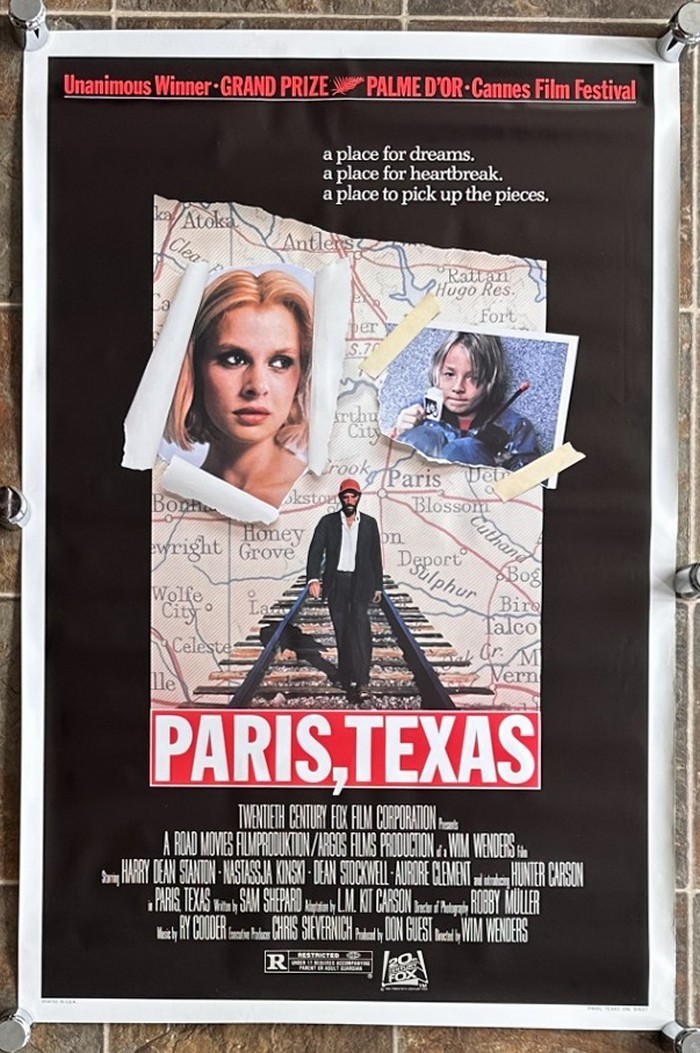 PARIS TEXAS - 1984 - orig 27 x 41 ROLLED movie poster - Directed by WIM WENDERS
