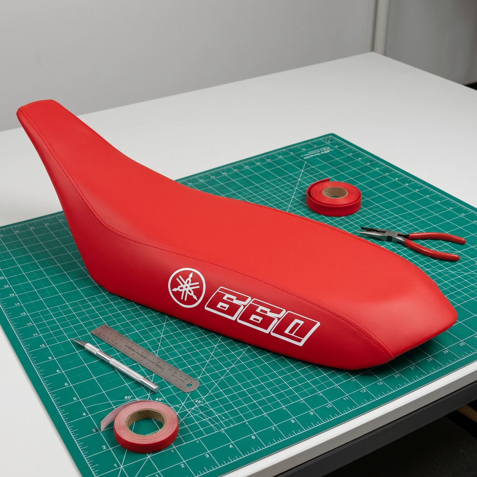 Yamaha Raptor 660 Raptor 660R 2001 To 2004 Models Red Vinyl Seat Cover
