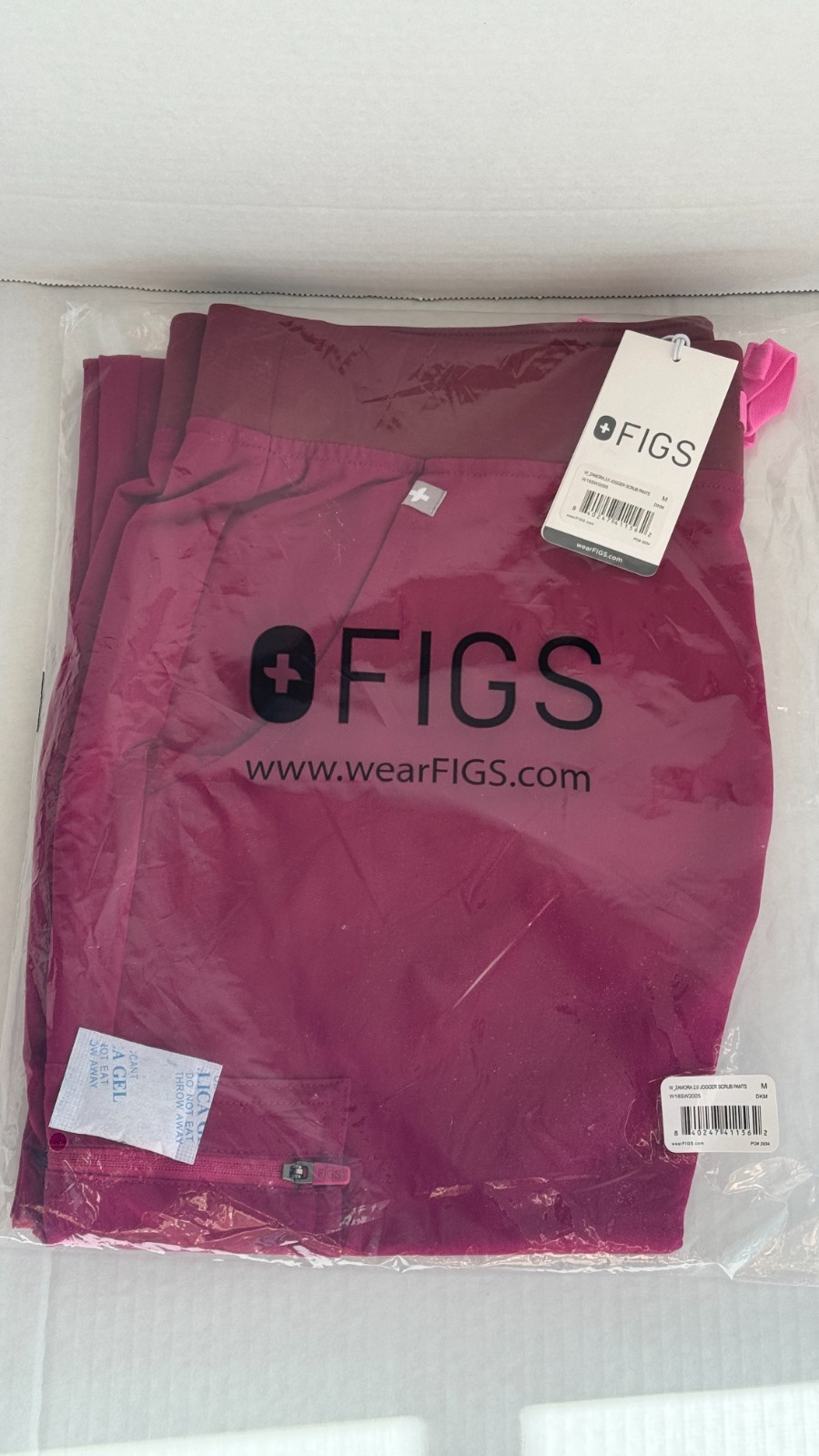 FIGS Zamora Womens Jogger Scrub Pants Purple Dark Magenta FIONx New with Tags