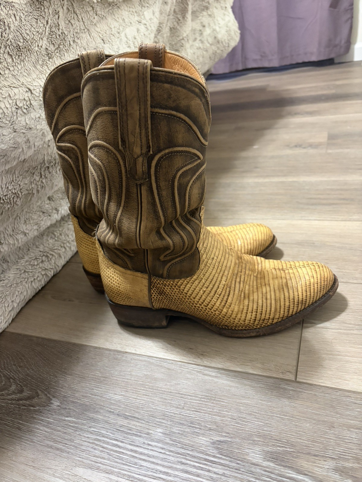 Tecovas The Nolan relic Lizard 10EE Western Boot Limestone 
