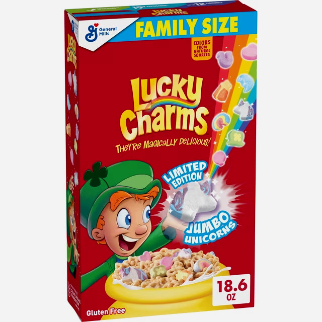 Lucky Charms Gluten Free Cereal with Marshmallows, Family Size, 18.6 Oz | Classi