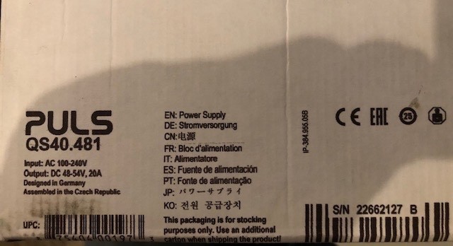 PULS QS40.481  POWER SUPPLY 20A AC 100-240V 48VDC NEW IN BOX USA STOCK