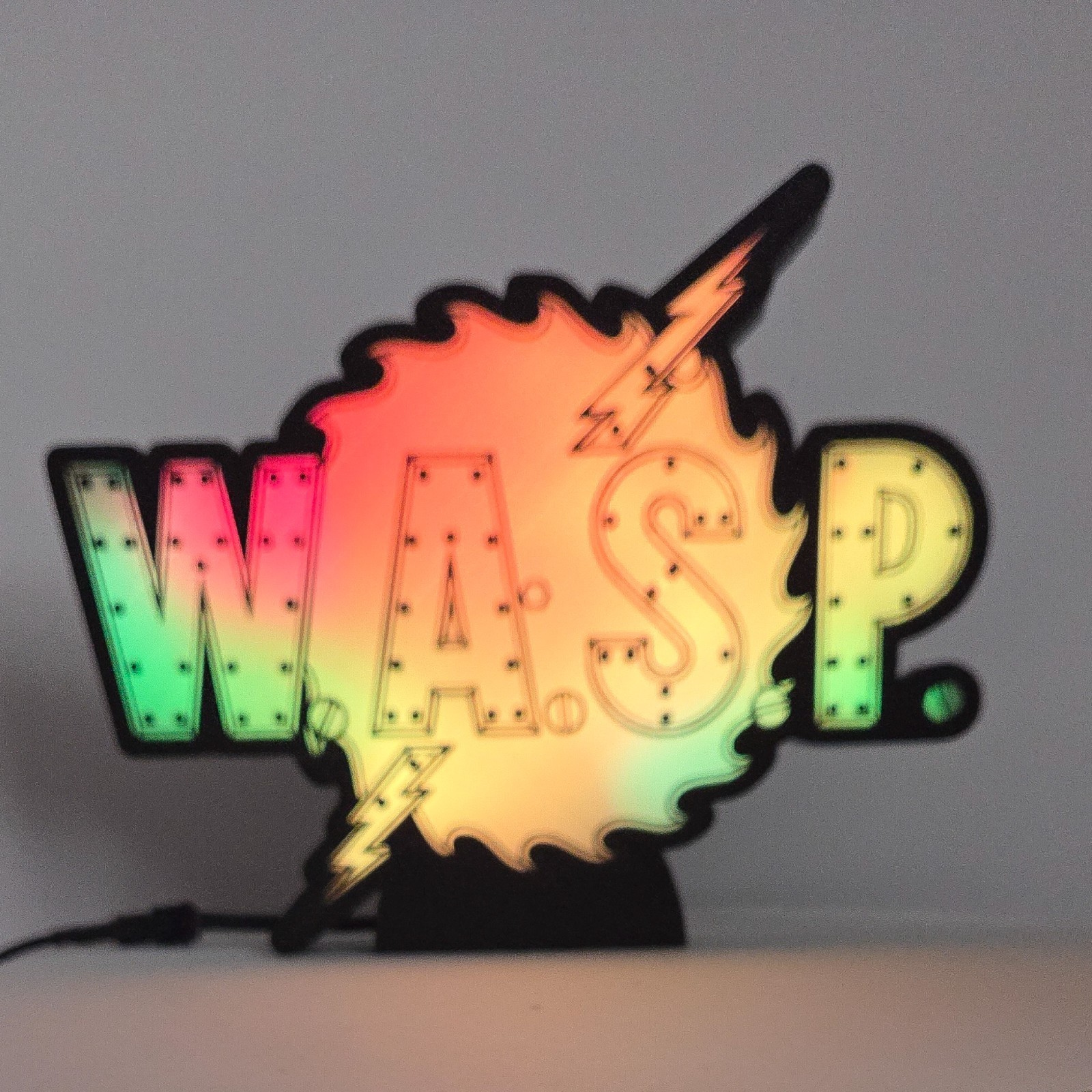 3D W.A.S.P.  Heavy Metal Band Lightbox \