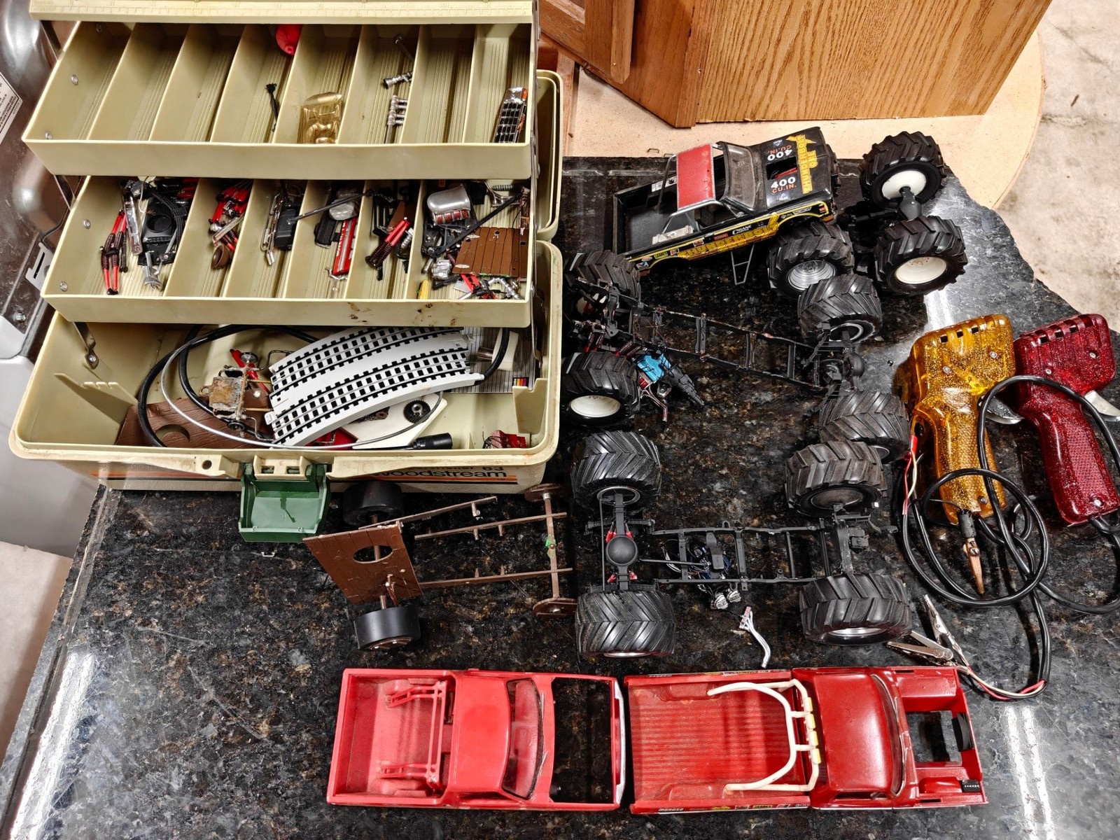 Vintage Model & Slot Car Lot AMT Monster Trucks Thunderbolt Destroyer Cars Parts