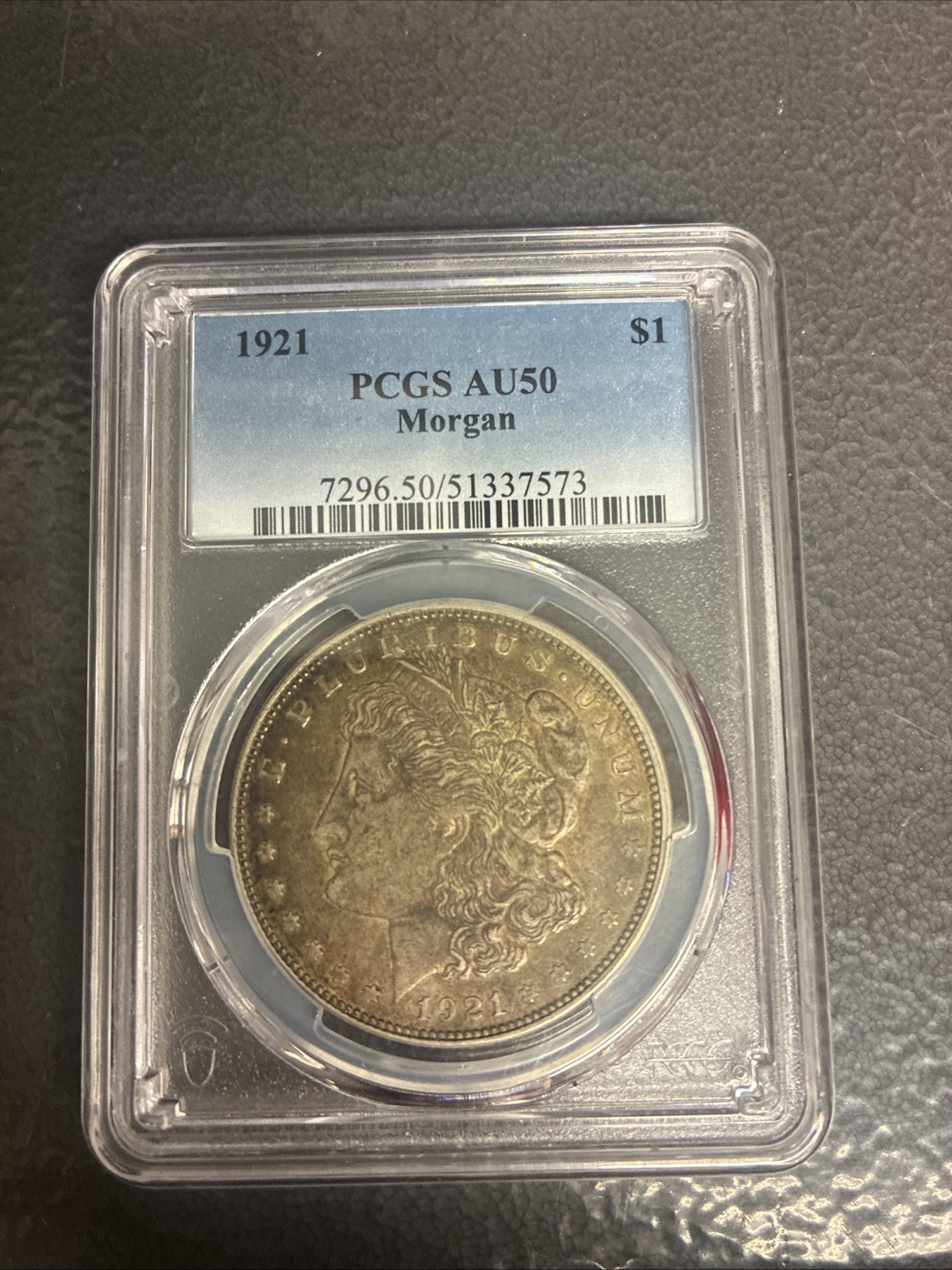 1921 Morgan Silver Dollar $1 - PCGS AU50