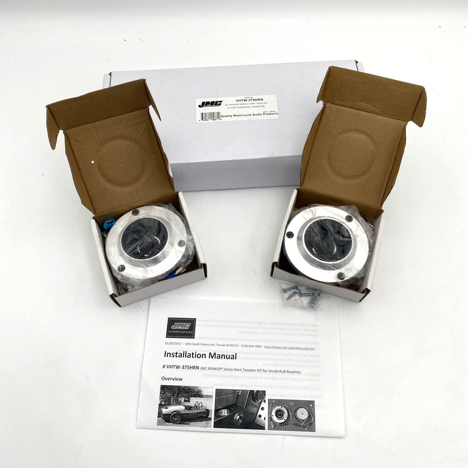 JMC Rokker 3.5 in Horn Tweeter Universal Pre-Wired ATV UTV Motorcycle Vanderhall JMC Rokker 3.5 in Horn Tweeter Universal Pre-Wired ATV UTV Motorcycle Vanderhall