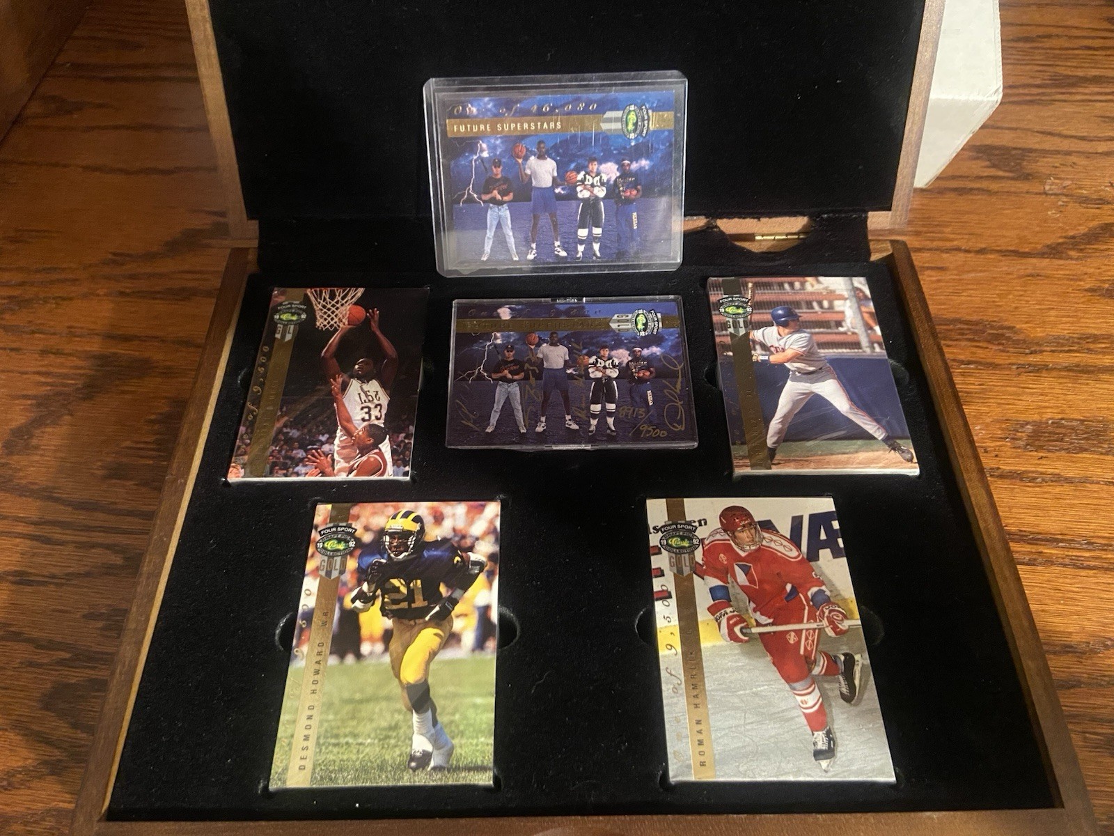 1992 Classic Four Sport Box Set 8913/9500 Shaq Gold Auto and More