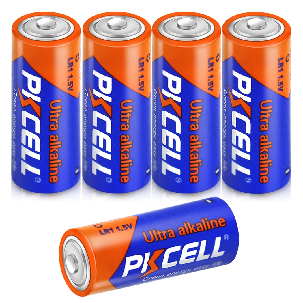 5pcs Size N Batteries MN9100 910A LR1 AM5 1.5V Alkaline PKCELL