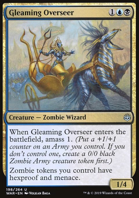 MTG Magic the Gathering Gleaming Overseer (198/330) War of the Spark LP MTG Magic the Gathering Gleaming Overseer (198/330) War of the Spark LP