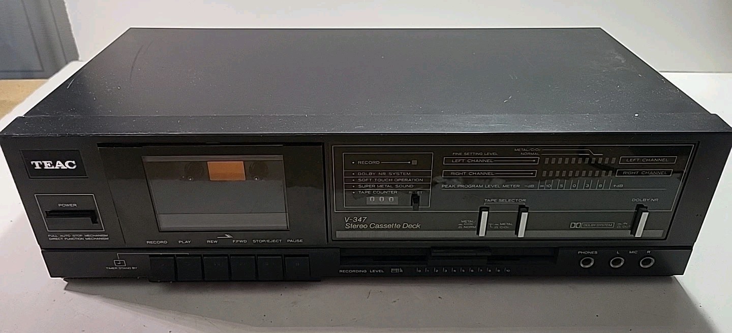 Teac Model #V-347 Stereo Cassette Deck  Audio Equipment Works
