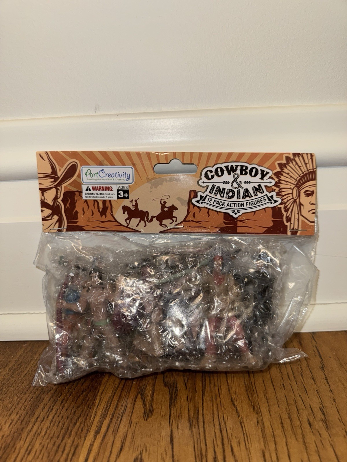 ArtCreativity Cowboy Indian 12 Pack Action Figures Western Toy Playset NIP