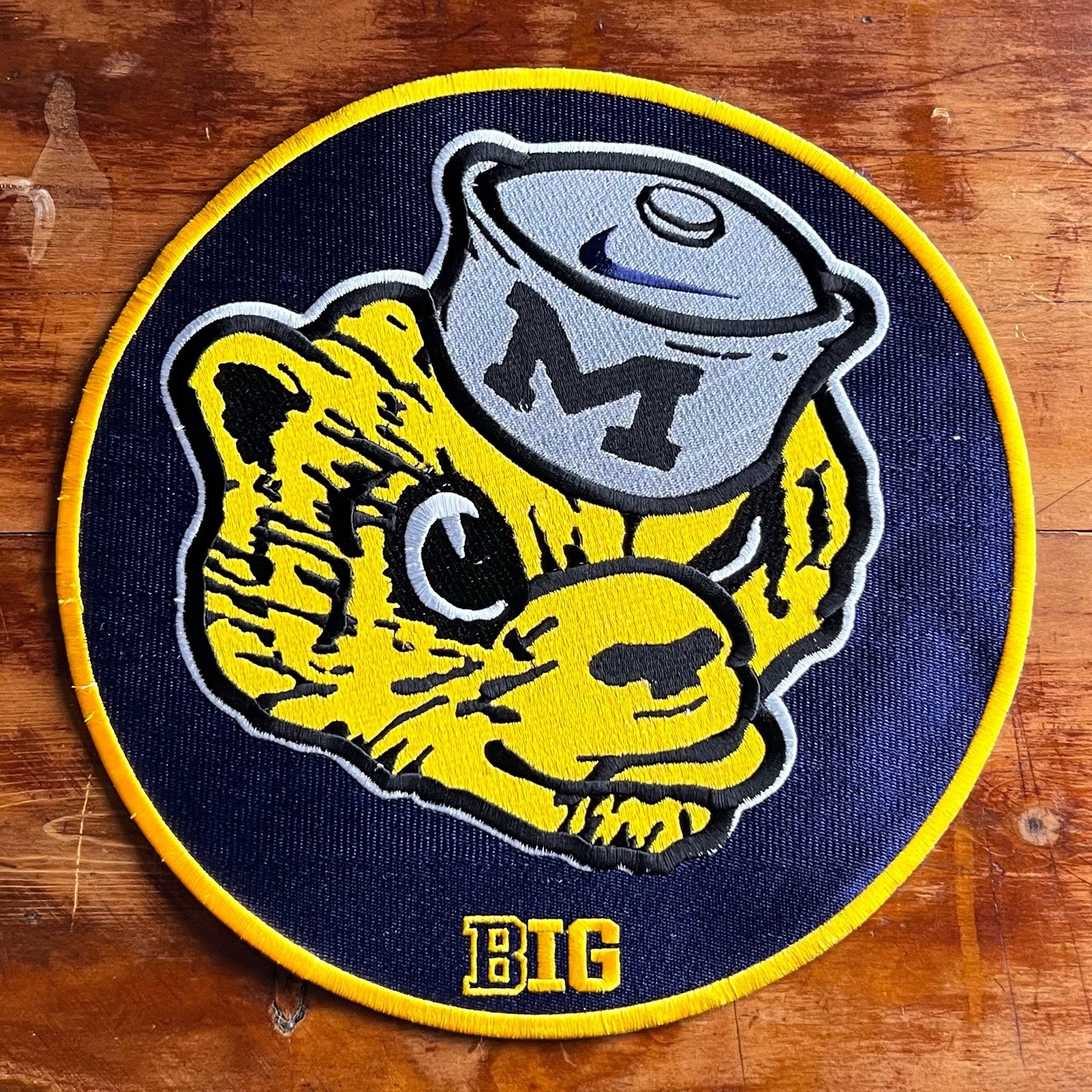 Vintage Michigan Wolverines Embroidered Patch Tote Bag Nike Blue Large 12x12” Vintage Michigan Wolverines Embroidered Patch Tote Bag Nike Blue Large 12x12”
