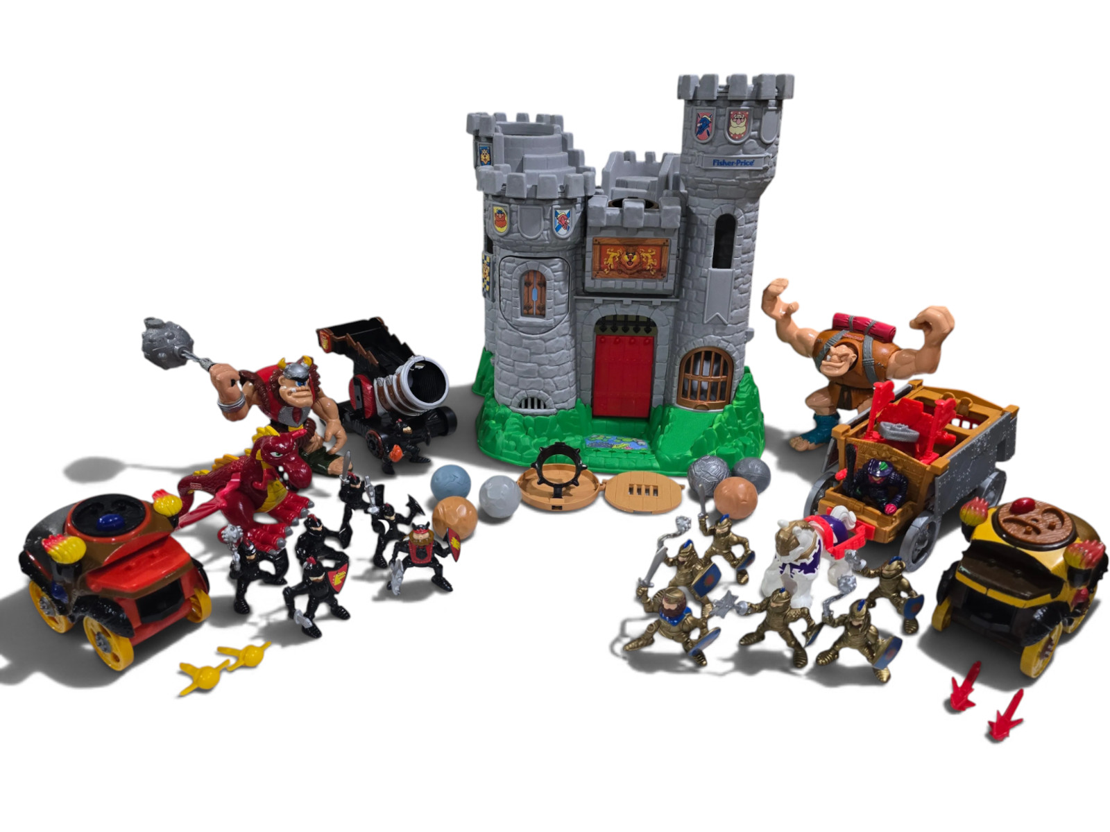 Fisher-Price Vintage 1994 Great Adventures Castle Playset Boulder Blaster + MORE