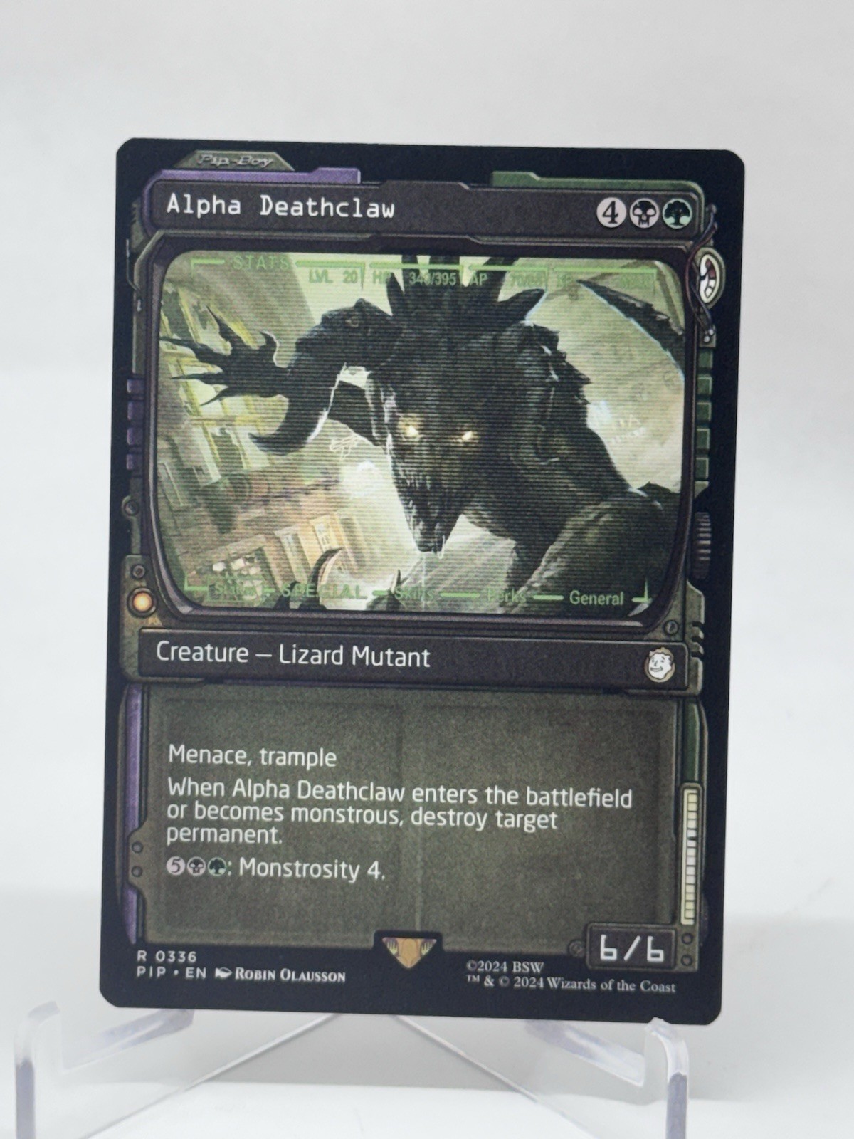 Magic Alpha Deathclaw (Showcase) Rare 336 Universes Beyond: Fallout Foil NM m81