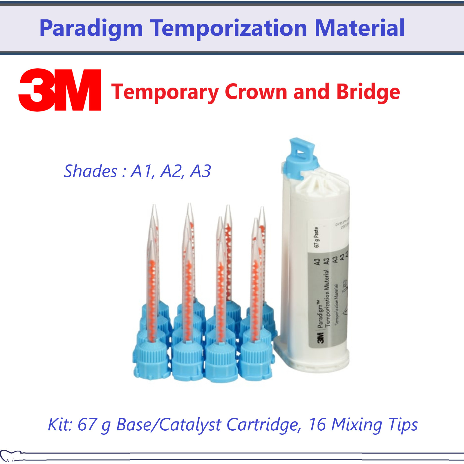 Dental Paradigm Temporization Crown and Bridge Material 67g hade A1, A2, B1