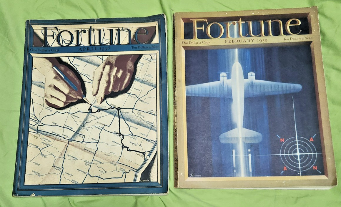 2 Vintage Fortune Magazines 1936 1939 Airplane Cadillac Plymouth Gasoline Ads 2 Vintage Fortune Magazines 1936 1939 Airplane Cadillac Plymouth Gasoline Ads