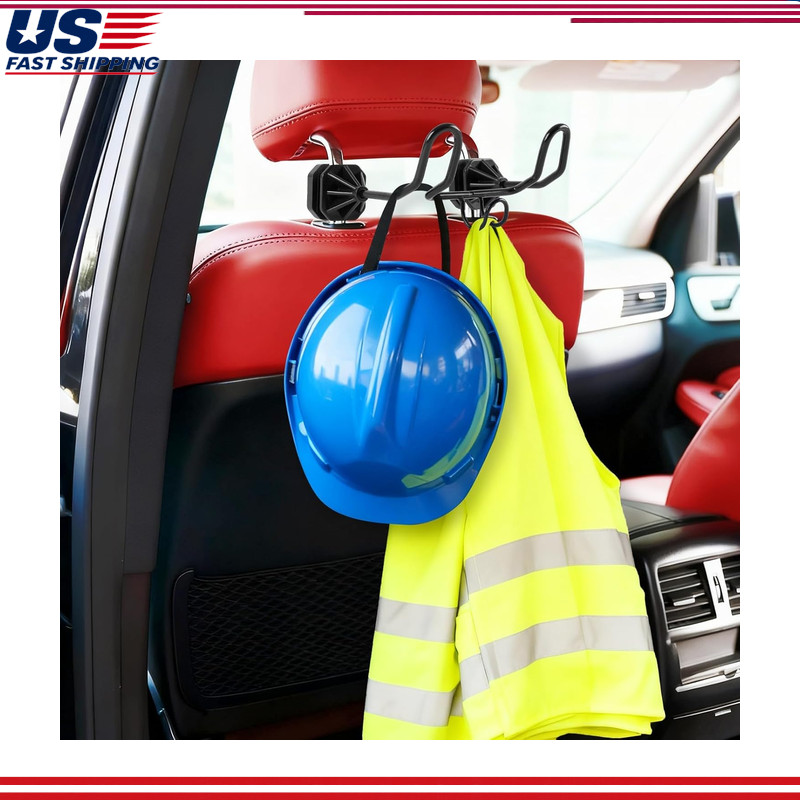 Heavy Duty Metal Triple Hook Hard Hat Holder Truck SUV Car Seat Back Hanger, 1 P Heavy Duty Metal Triple Hook Hard Hat Holder Truck SUV Car Seat Back Hanger, 1 P
