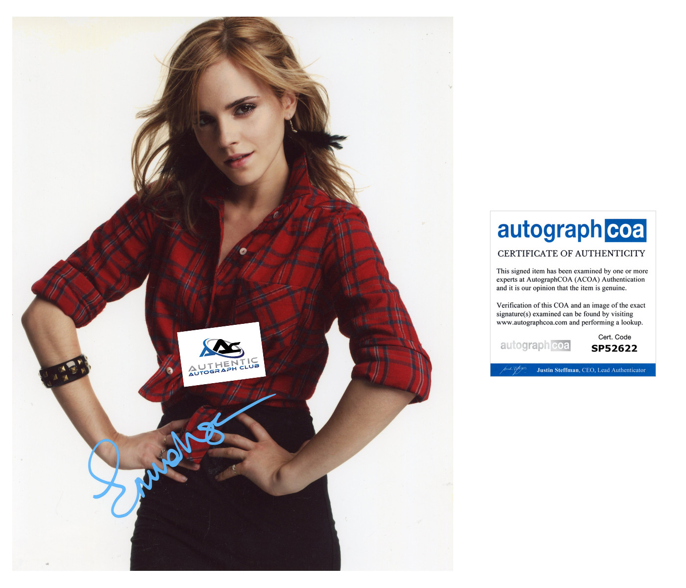EMMA WATSON AUTOGRAPH SIGNED 8x10 PHOTO HARRY POTTER HERMIONE GRANGER  ACOA
