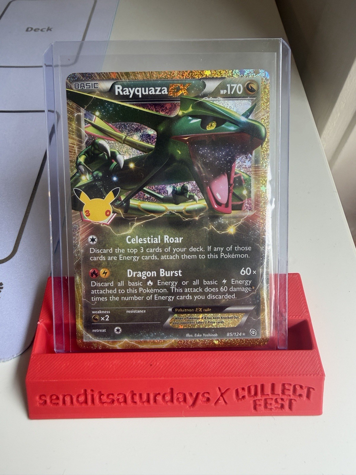 Pokémon TCG Rayquaza EX 85/124 Roaring Skies Holo 30th Anniversary Collection