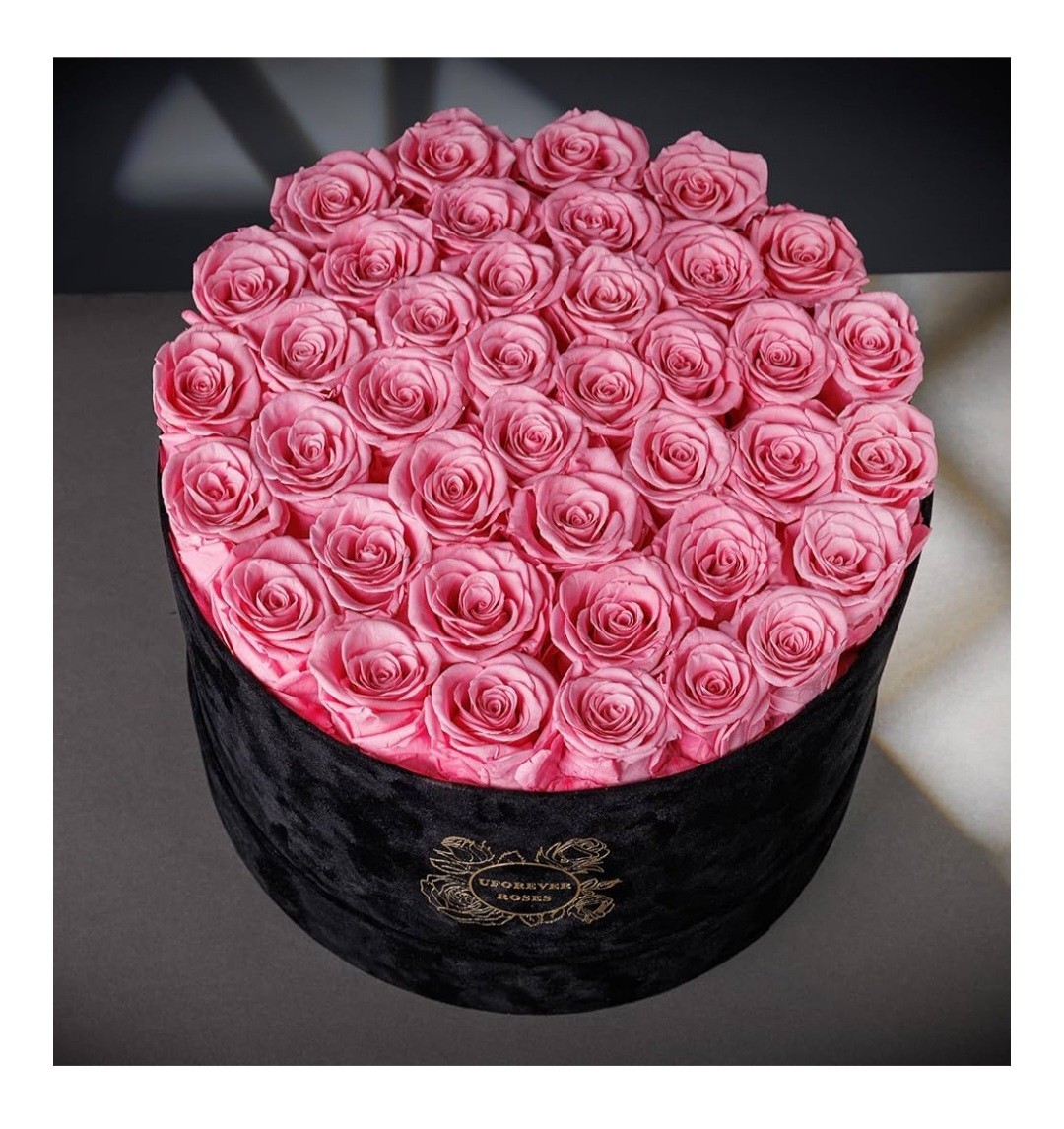 UForever 40 Pieces Preserved Roses in Suede Box, Flowers for Mothers Day, Preser