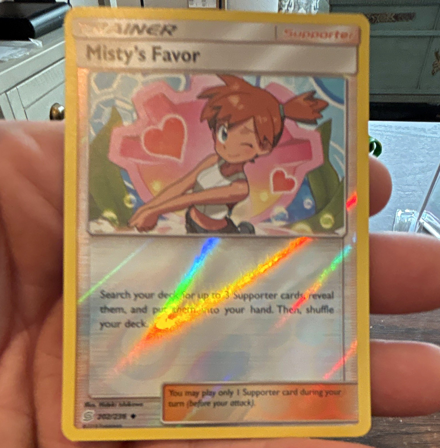 Pokemon TCG Misty\'s Favor 202/236 Unified Minds Full Art Holo Trainer Ultra Rare