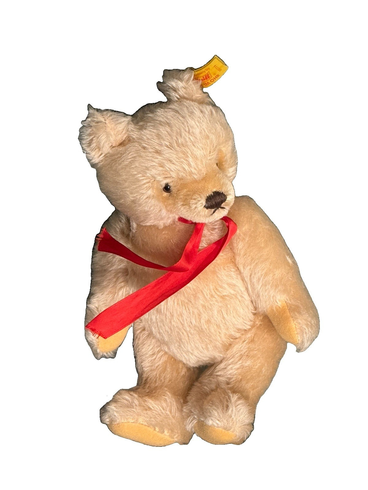 Vintage Steiff Mohair Masked Teddy Bear 001208 Jointed Toy Knopf Im Ohr Germany