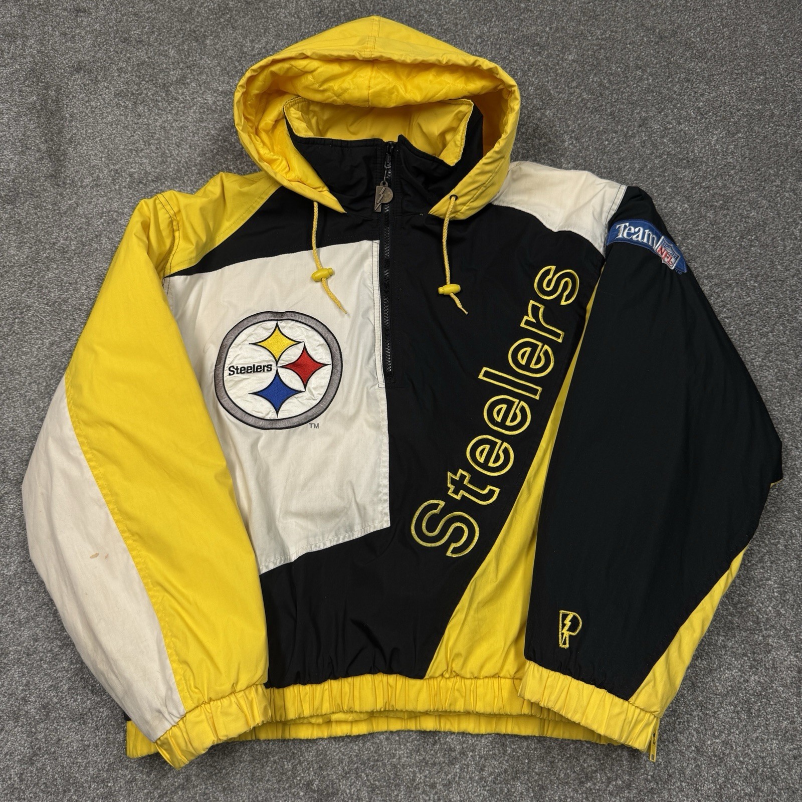 Pittsburgh Steelers Jacket Men Large NFL Football Vintage 90s Y2K Puffer Coat