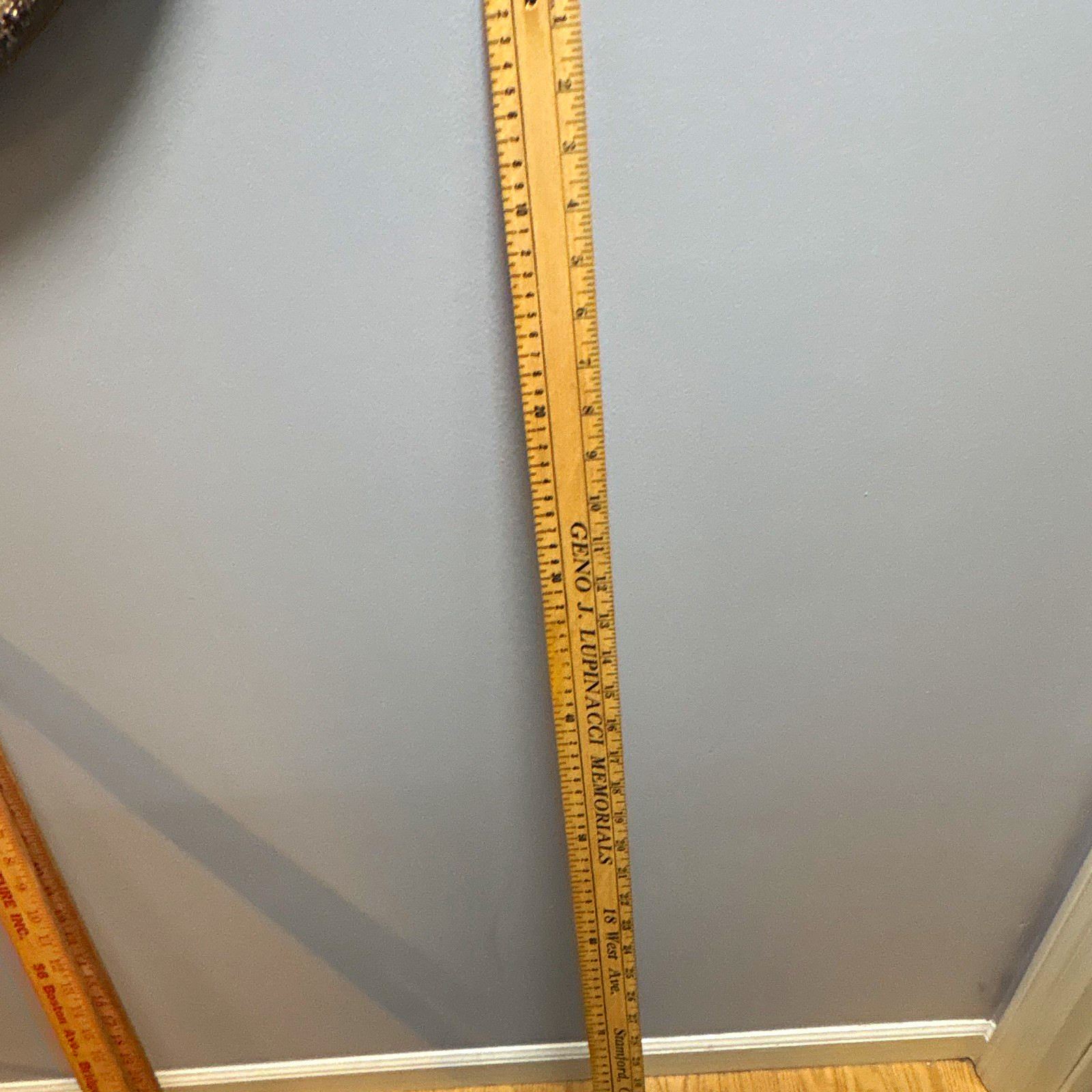 Vintage Original Wooden Yardstick Ruler Advertising Geno J. Lupinacci Memorial