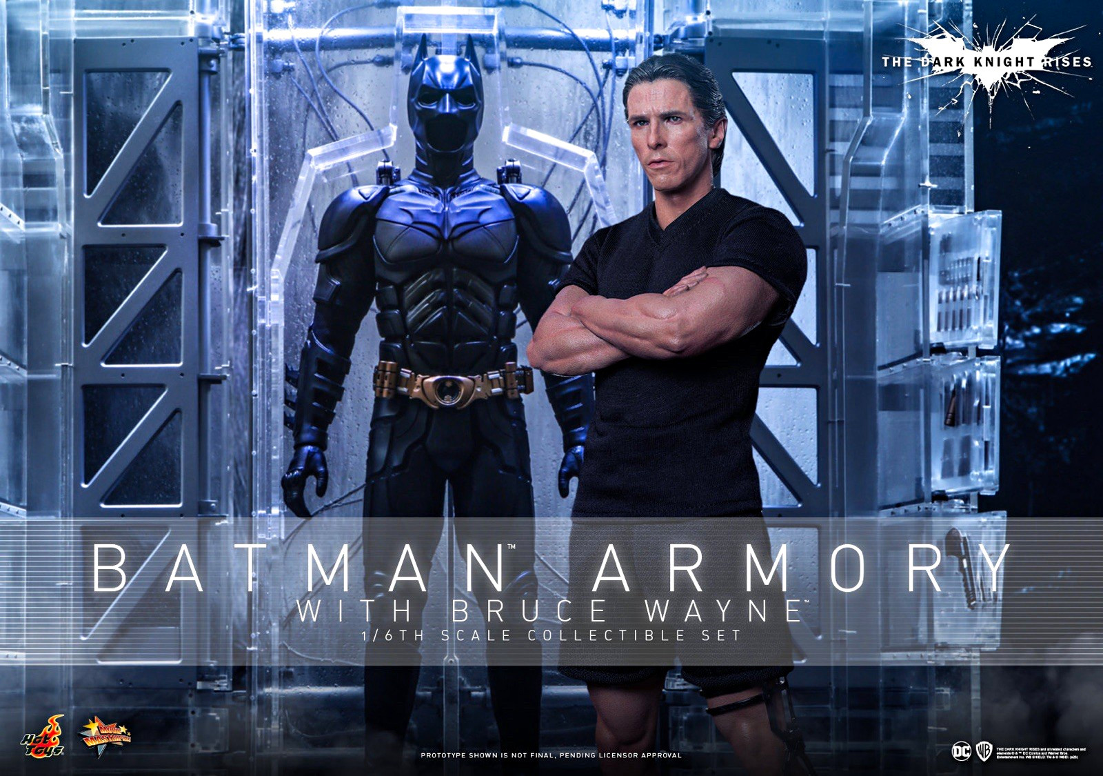 Hot Toys Batman Armory Bruce Wayne 1:6 Set MMS702 LED The Dark Knight Rises