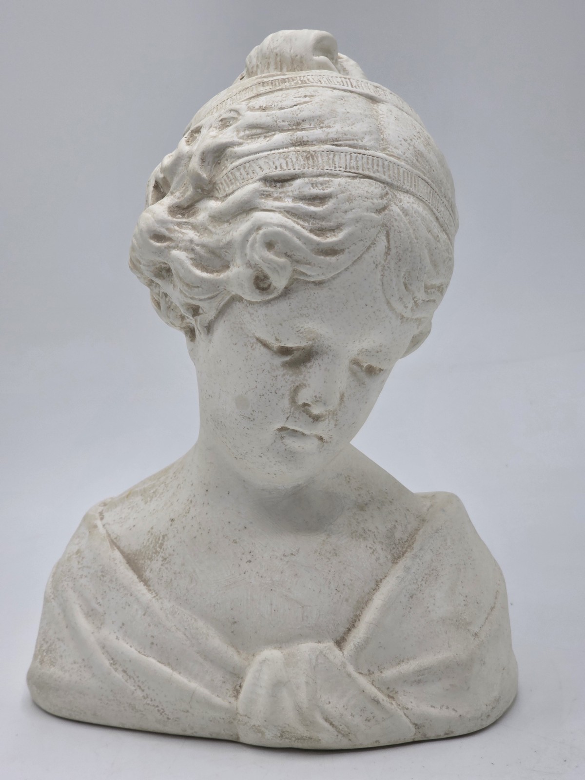 Antique Female Bust Cast Marble Composite Victorian 19th/Early 20th C 8\