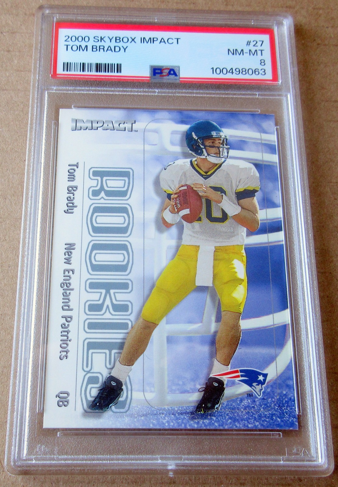 TOM BRADY 2000 Fleer Rookie Card RC PSA 8.5 NM-MT+ Pats Bucs Champs HOF🔥🔥🔥