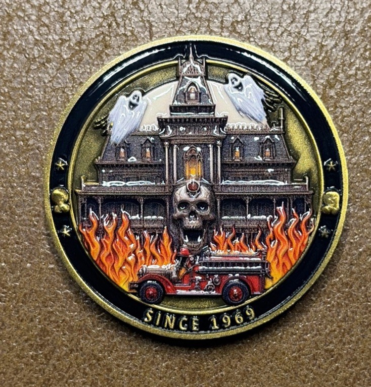 Disneyland Haunted Mansion Fire Department Collectible Coin