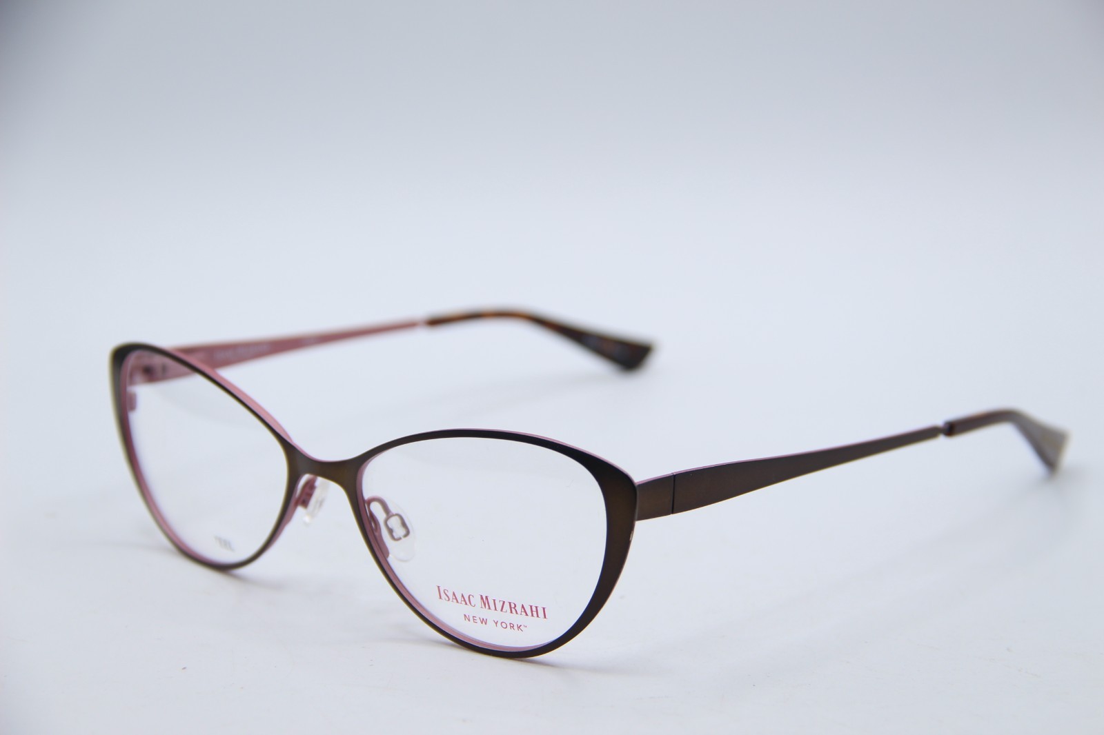 NEW ISAAC MIZRAHI IM30015 BR BROWN PINK HAVANA AUTHENTIC EYEGLASSES 52-16