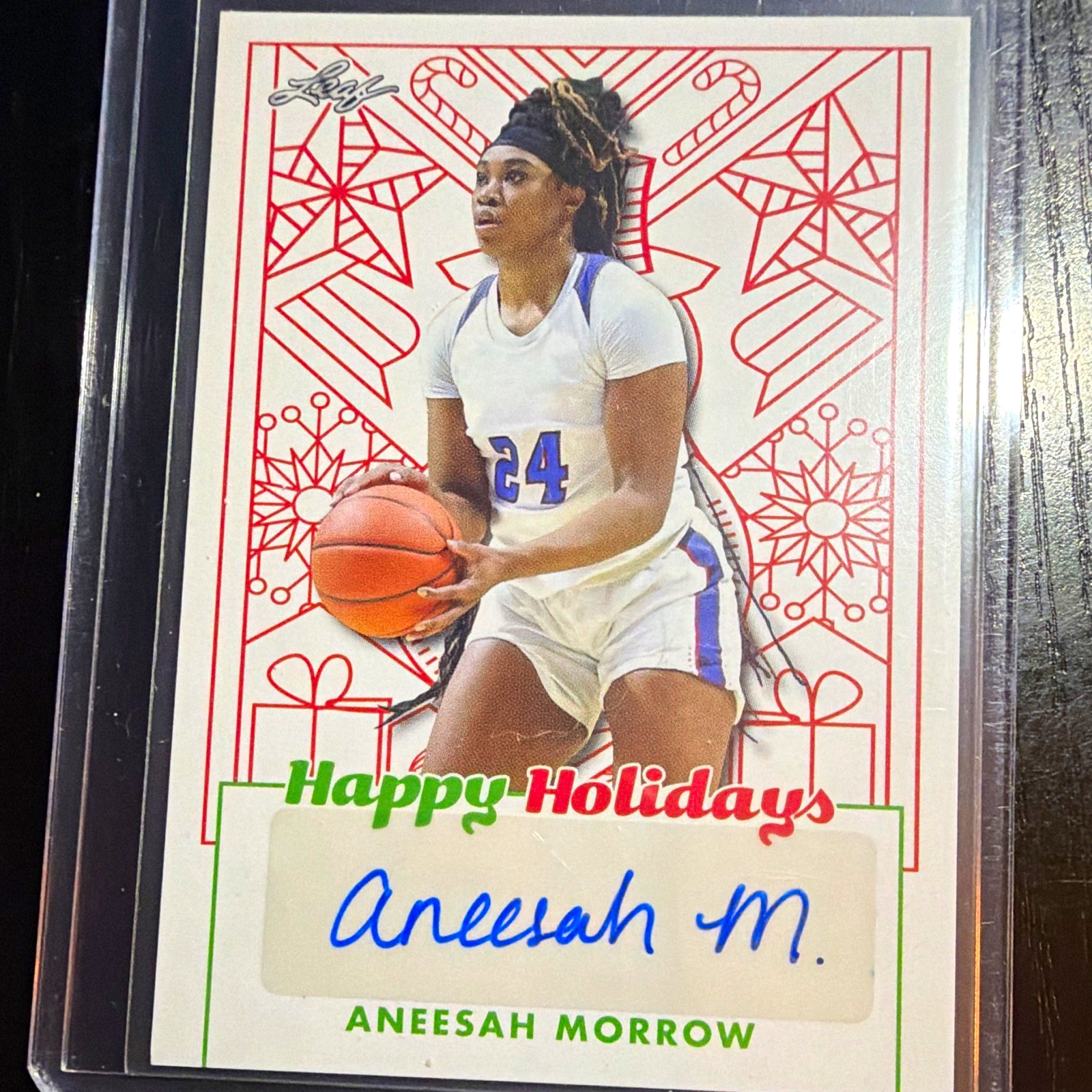 Leaf 2023 Holiday Packs Aneesah Morrow Auto BA-AM3 LSU Tigers NCAA Basketball