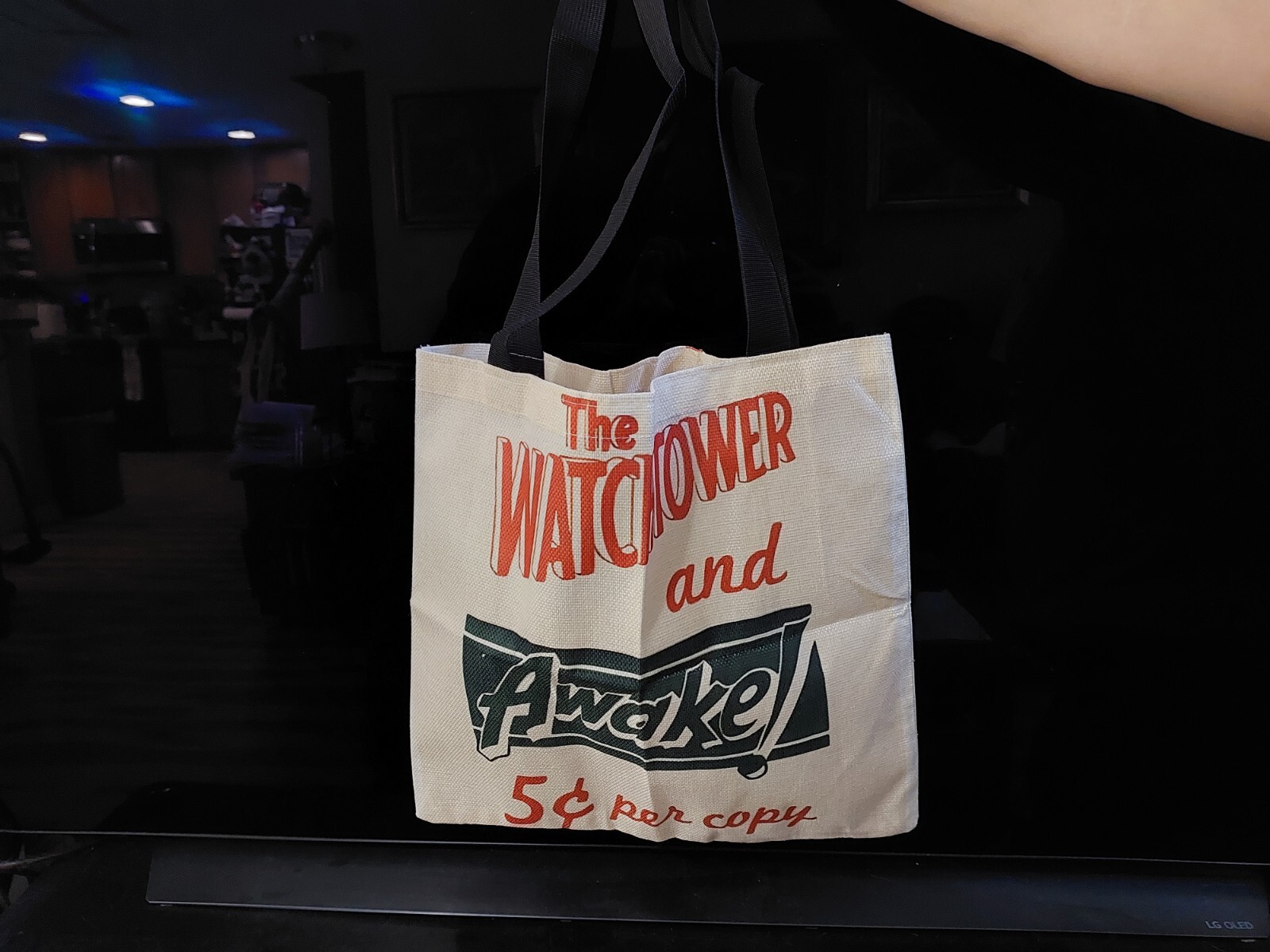 Watchtower and Awake Canvas Tote Witnessing Bag 1940's Repro.