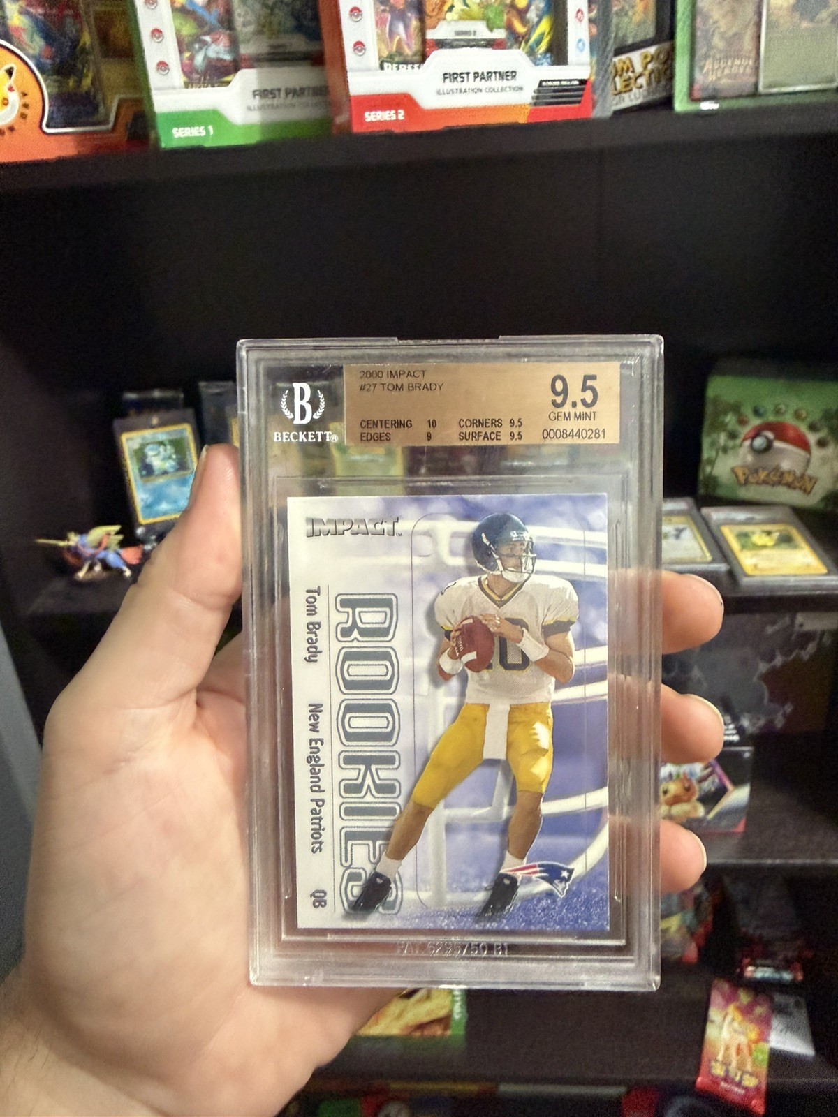 2000 Skybox Impact RC Tom Brady #27 BGS 9.5 2000 Skybox Impact RC Tom Brady #27 BGS 9.5