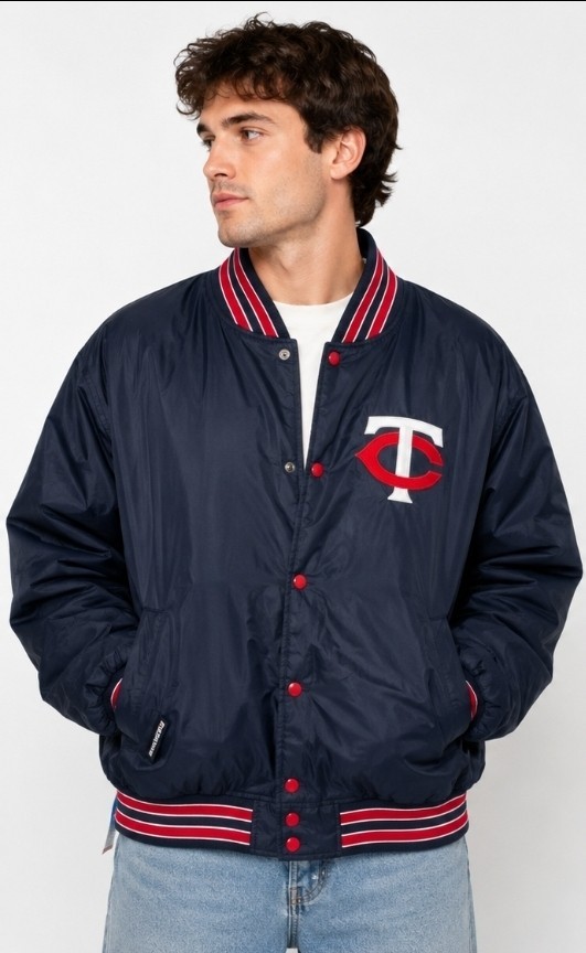 VTG Holloway Minnesota Twins Satin Quilted Varsity Jacket NWT Large L300