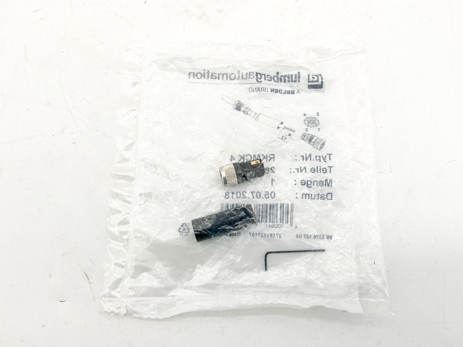 New Lumberg Automation RKMCK 4 4-Pin Field Wireable Connector 28047 05.07.2018